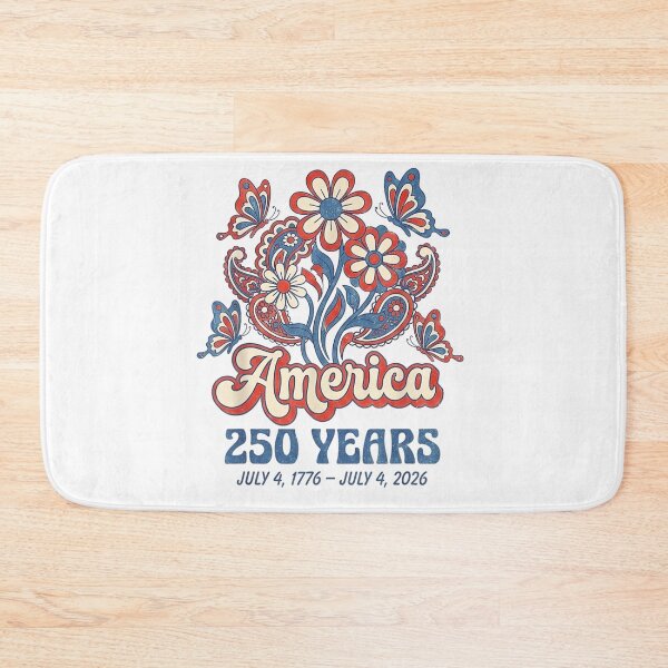 Item preview, Retro America 250 Years Semiquincentennial Floral Patriotic Fourth Of July 2026 designed and sold by Daisy Grimes.