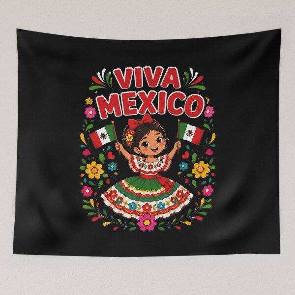 Item preview, Viva Mexico Girl Mexican Flag Independence Day designed and sold by OlakunleOloroz.
