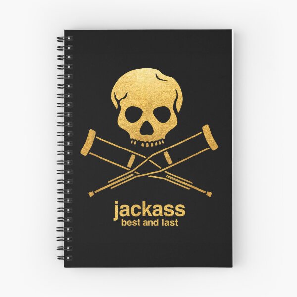 Item preview, Vintage Gold Foil Jackass Skull And Crutches Best And Last Stunt designed and sold by Daisy Grimes.