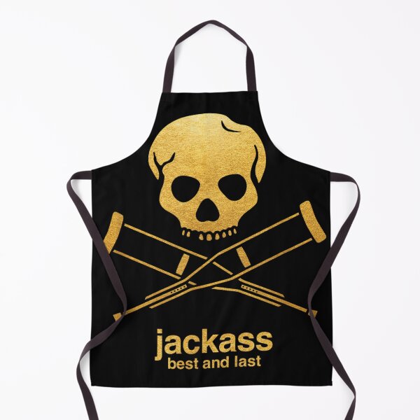 Item preview, Vintage Gold Foil Jackass Skull And Crutches Best And Last Stunt designed and sold by Daisy Grimes.