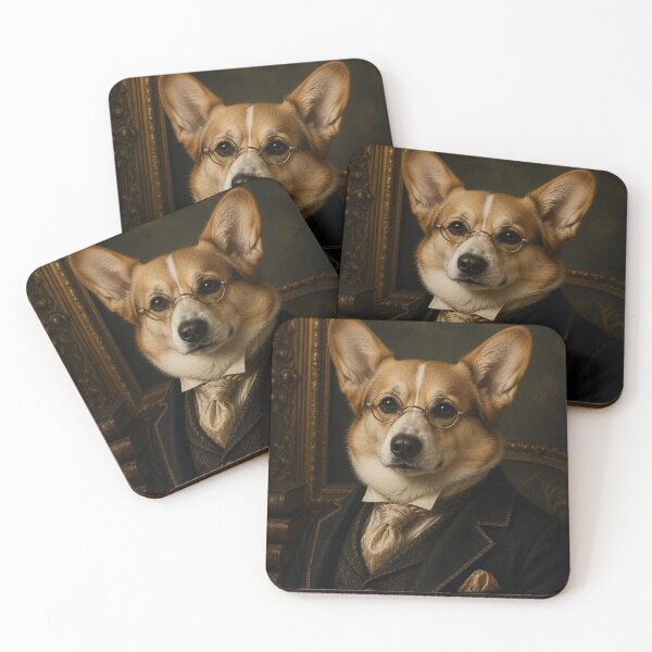 Item preview, Victorian Corgi Portrait with Glasses designed and sold by VelarisMoon.