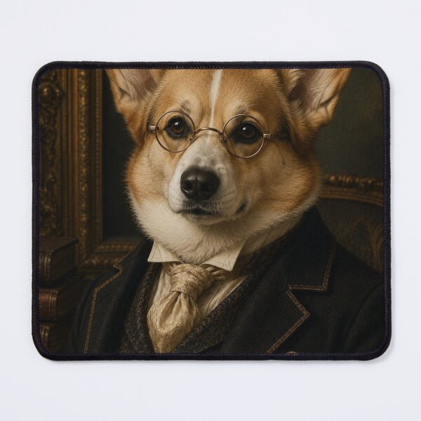 Item preview, Victorian Corgi Portrait with Glasses designed and sold by VelarisMoon.