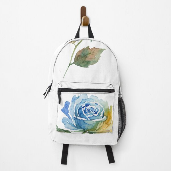 Item preview, Ethereal Blue and Gold Watercolor Rose designed and sold by wissal.studio.