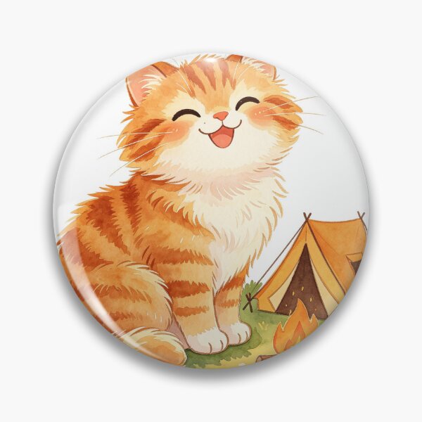 Item preview, Cute Orange Cat Camping Adventure designed and sold by onjirastudio7.