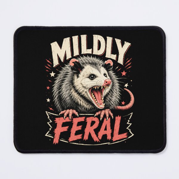 Item preview, Mildly Feral Opossum Attitude Humor designed and sold by Victor Shadehorn.