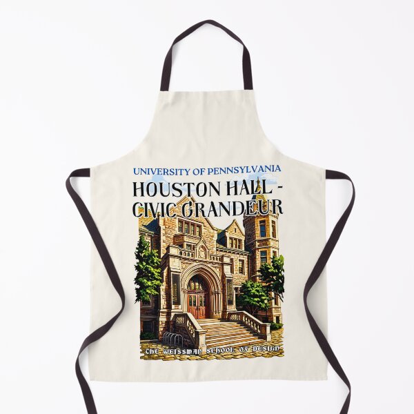 Aperçu de l'œuvre Historic Houston Hall Architectural Art créée et vendue par EvergreenPark - Tee Studio.