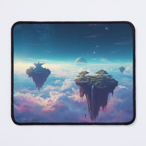 Item preview, Floating Sky Islands Watercolor Fantasy Landscape designed and sold by Luminous Wilds.
