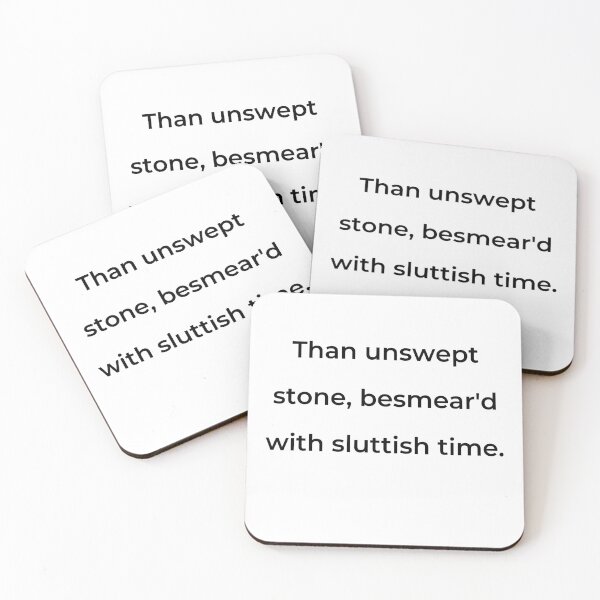 Item preview, "Than unswept stone, besmear'd with sluttish time." - print black designed and sold by ariksworld.
