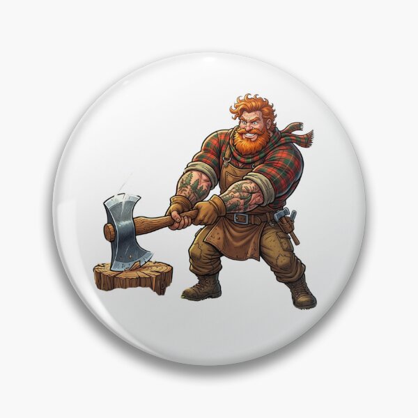 Item preview, Mighty Red-Bearded Lumberjack Cartoon designed and sold by Woof-zil.