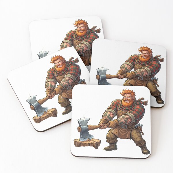 Item preview, Mighty Red-Bearded Lumberjack Cartoon designed and sold by Woof-zil.