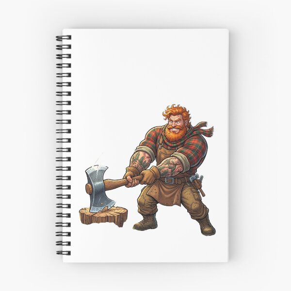 Item preview, Mighty Red-Bearded Lumberjack Cartoon designed and sold by Woof-zil.