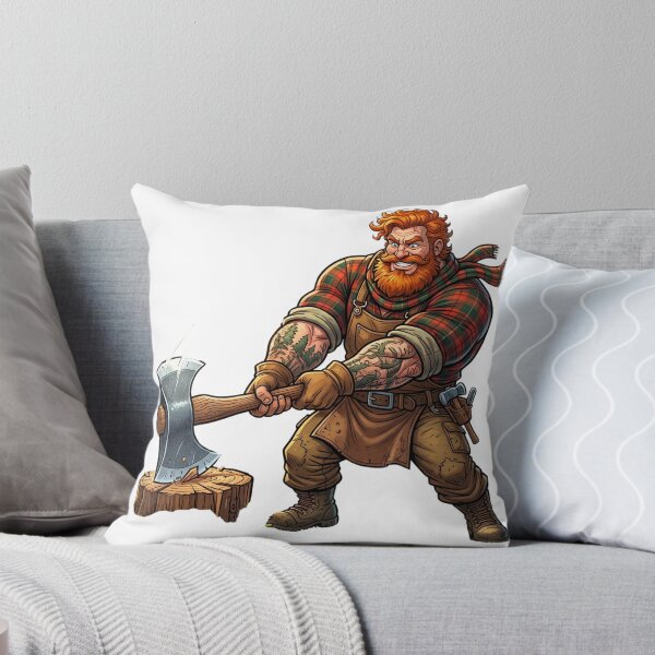 Item preview, Mighty Red-Bearded Lumberjack Cartoon designed and sold by Woof-zil.
