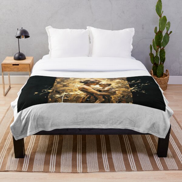 Item preview, Golden Mother and Child Abstract - Impasto Oil Painting Art designed and sold by SupernovaNote.