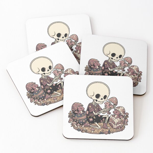 Item preview, Skeleton Nurturing Baby Dragons Hatching from Decorated Eggs designed and sold by MisteryDesigner.