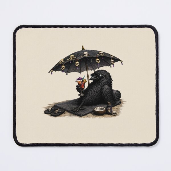 Item preview, Gothic Raven on Vacation – Beach Day Vibes designed and sold by Creep-elina.