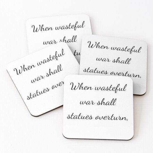 Item preview, "When wasteful war shall statues overturn," - handwriting black designed and sold by ariksworld.