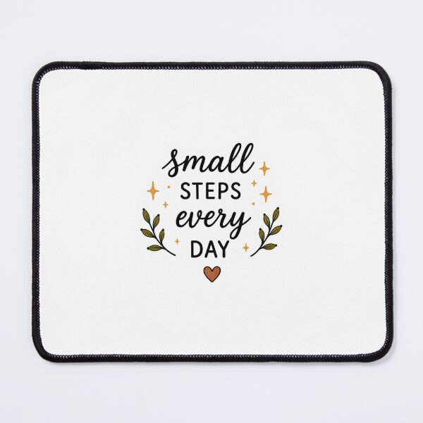 Item preview, Small Steps Every Day | Motivational Typography Sticker designed and sold by PopStickerLab22.