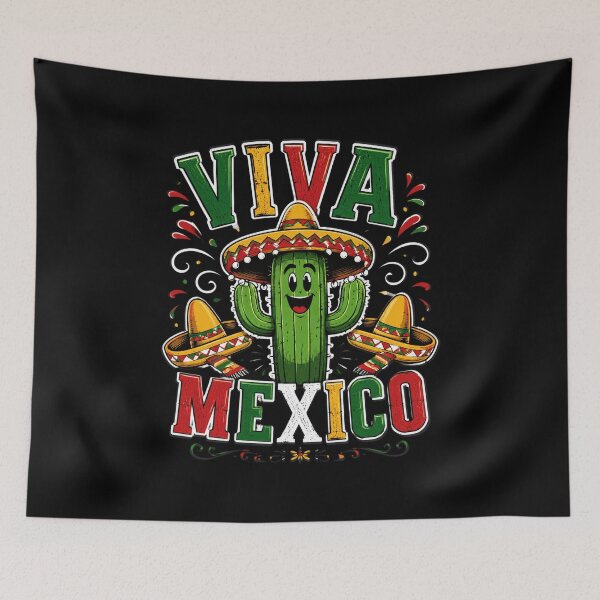 Item preview, Viva Mexico Independence Day Funny Sombrero Cactus designed and sold by OlakunleOloroz.