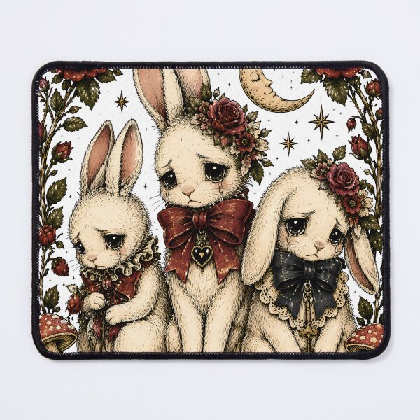 Item preview, Melancholy Bunnies designed and sold by Wild Rose Oddities.