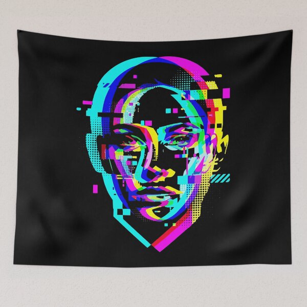 Item preview, Glitch Face | Generative Adversarial Network Art designed and sold by Uglyandcute.