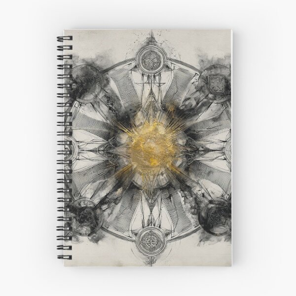 Item preview, Celtic Wheel : Sacred Geometry in Charcoal & Gold #2 designed and sold by Helios Be. Lavsh.