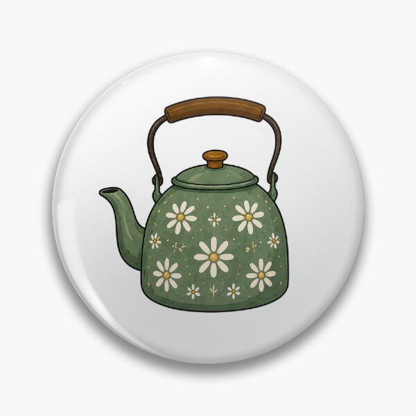 Item preview, Vintage Floral Teapot Sticker | Cozy Cottagecore Kitchen Illustration designed and sold by PopStickerLab22.
