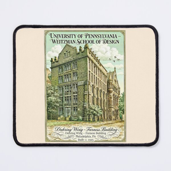 Item preview, Vintage Architectural Engraving University of Pennsylvania Design designed and sold by EvergreenPark - Tee Studio.