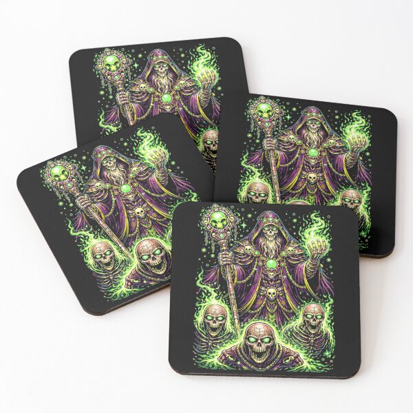 Item preview, Neon Necromancer – Lord of the Emerald Undead designed and sold by onlin3boutiqu3.