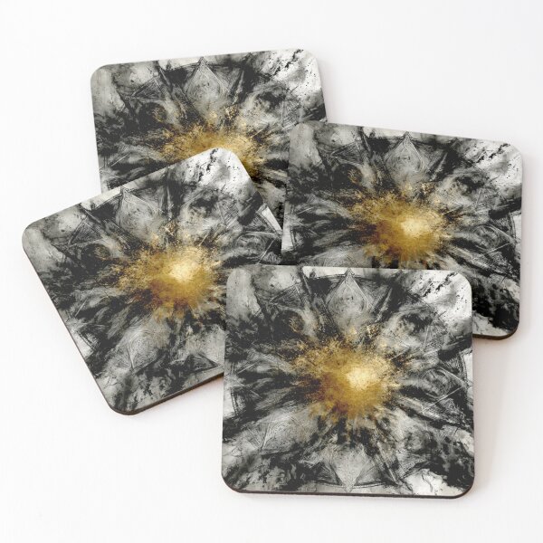 Item preview, Celtic Wheel : Sacred Geometry in Charcoal & Gold #3 designed and sold by Helios Be. Lavsh.