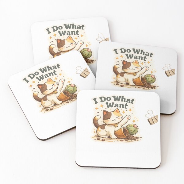 Item preview, Cute Independent Cat Cartoon Illustration designed and sold by Noorfashion 01.