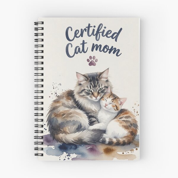 Item preview, Certified Cat Mom Long Haired Cats Watercolor Art designed and sold by Pioneer Spirit Market.