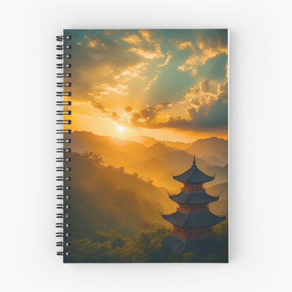 Item preview, Serene Vietnam: Sun Rays & Misty Peaks designed and sold by ZenGrooves.
