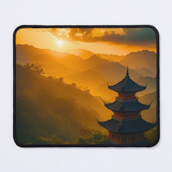 Item preview, Serene Vietnam: Sun Rays & Misty Peaks designed and sold by ZenGrooves.