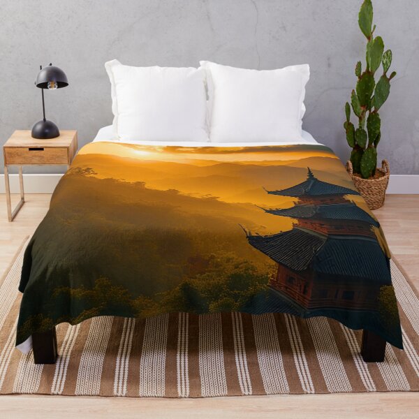 Item preview, Serene Vietnam: Sun Rays & Misty Peaks designed and sold by ZenGrooves.