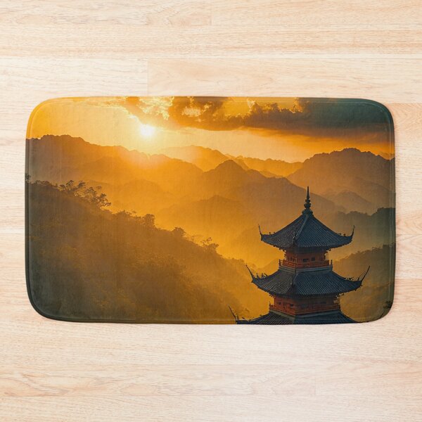 Item preview, Serene Vietnam: Sun Rays & Misty Peaks designed and sold by ZenGrooves.