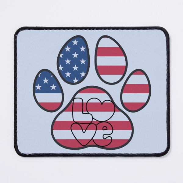Item preview, Patriotic paw print with LOVE designed and sold by Doodles Down South.