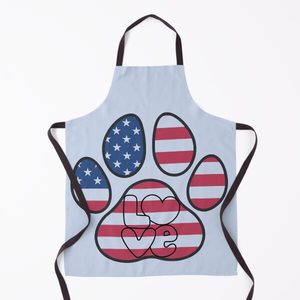 Item preview, Patriotic paw print with LOVE designed and sold by Doodles Down South.