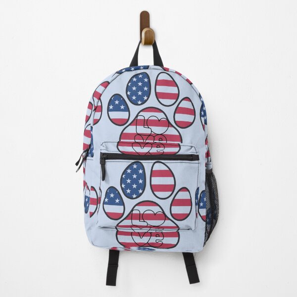 Item preview, Patriotic paw print with LOVE designed and sold by Doodles Down South.