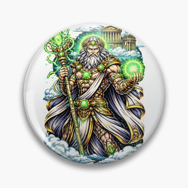 Item preview, Emerald Thunder – Cyber Zeus, Lord of the Storm designed and sold by onlin3boutiqu3.