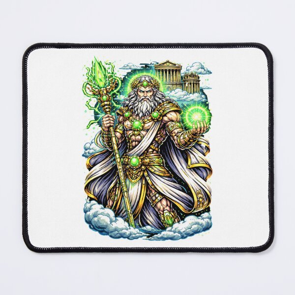 Item preview, Emerald Thunder – Cyber Zeus, Lord of the Storm designed and sold by onlin3boutiqu3.