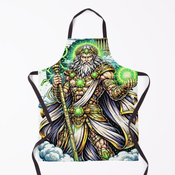 Aperçu de l'œuvre Tonnerre d'Émeraude – Cyber Zeus, Seigneur de la Tempête créée et vendue par onlin3boutiqu3.
