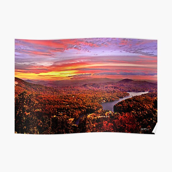 "Chimney Rock Sunrise" Poster
