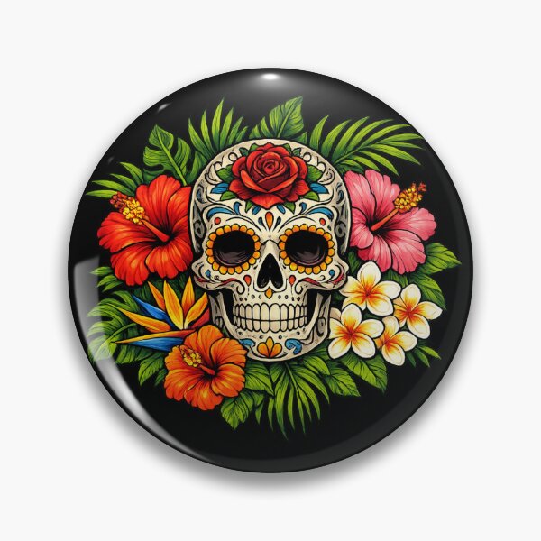 Item preview, Tropical Sugar Skull Bloom designed and sold by Dreamy fantasy design.