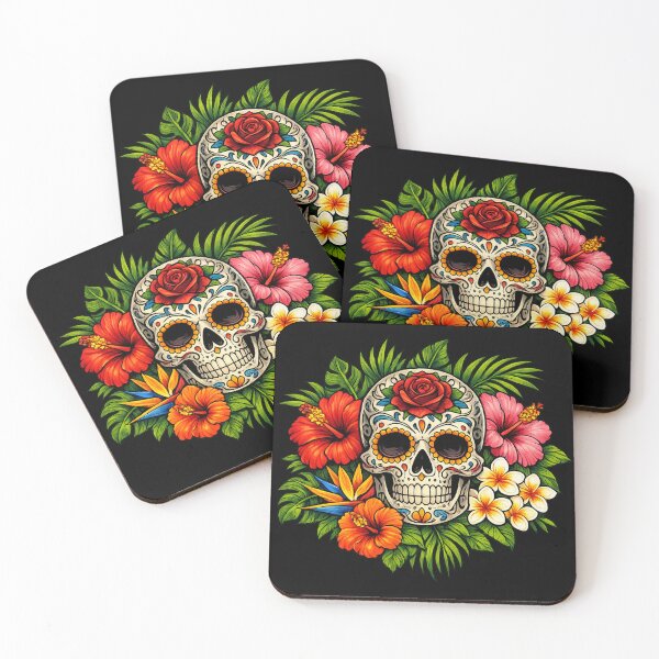 Item preview, Tropical Sugar Skull Bloom designed and sold by Dreamy fantasy design.