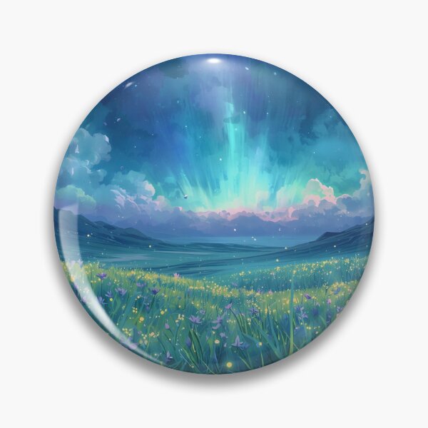 Item preview, Dream Meadow Watercolor Fantasy Alien Landscape designed and sold by Luminous Wilds.