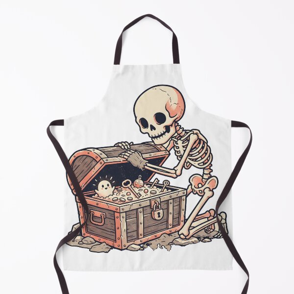 Item preview, Skeleton Opening Wooden Treasure Chest with Shiny Gold designed and sold by MisteryDesigner.