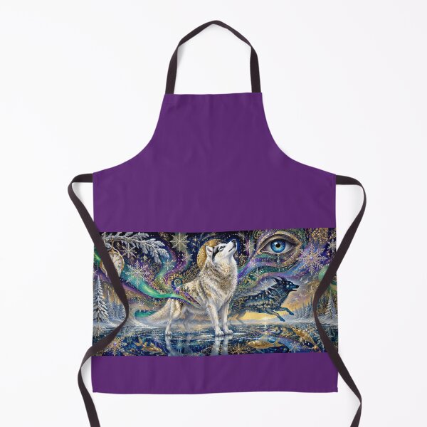 Item preview, The Spirit of the Arctic Wolf - Northern Lights and Winter Dream à la Klimt designed and sold by Natalia-Vlad.