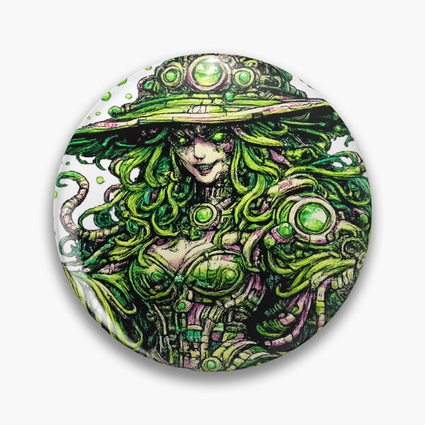 Item preview, Emerald Elixir – Cyberpunk Witch of the Glowing Cauldron designed and sold by onlin3boutiqu3.