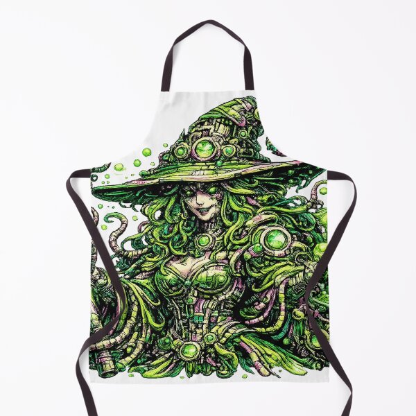 Item preview, Emerald Elixir – Cyberpunk Witch of the Glowing Cauldron designed and sold by onlin3boutiqu3.