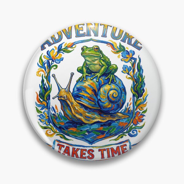 Item preview, Adventure Takes Time Frog Riding Snail   designed and sold by TeeARTHY.